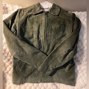 Olive Green Suede Jacket